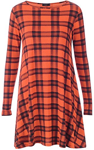 Vestido para mujer My Fashion Store CORAL TARTAN M/L
