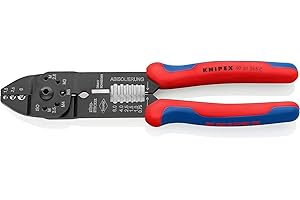 Knipex Crimpzange schwarz lackiert, mit Mehrkomponenten-Hüllen 230 mm 97 21 215 C