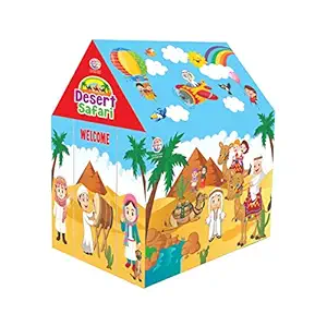 Ratnas Play Tent House Jumbo Size, Light Weight for Kids 3-10 Years Girls and Boys (Desert Safari)