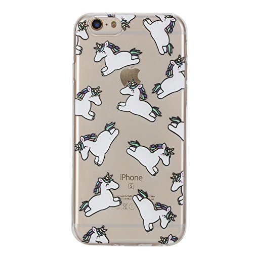 Qiaogle Teléfono Caso - Funda de TPU silicona Carcasa Case Cover para Apple iPhone 6 Plus / iPhone 6S Plus (5.5 Pulgadas) - HX28 / Horse