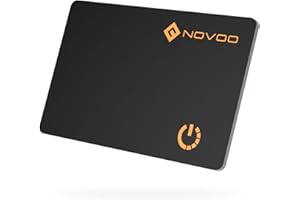 NOVOO Air Tag Card Wallet Tracker, 1.6 mm Tarjeta Inteligente Delgada, 6 Años Batería, IP68, Compatible con Apple Dónde Está(Solo iOS), Localizador Bluetooth para Carteras/Maletas/Pasaportes, Negro