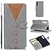Produktbild Huawei P30 Hülle, Leder Tasche Handyhülle Flip Wallet Schutzhülle für Huawei P30 mit Ständer und Kartenfächer/Magnetverschluss (Grau)