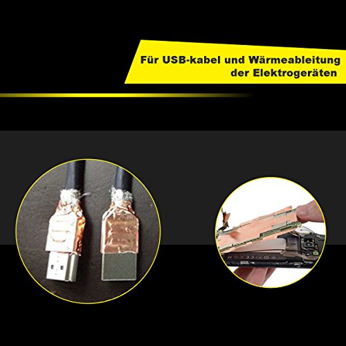 King DO WAY Cinta de Cobre 6mmx30m Adhesiva Conductivo Para Guitarra EMI Blindaje  vidrieras  manualidades  soldadura