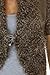 (7456-3) Chunky Soft Hair Knit Open Bolero Pin Front Brown (SM)
