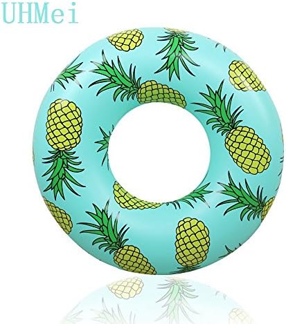 UHMei Thickened Big Pool Float Swimming Rings Giant Pineapple Inflatable Rafts for Adults and Kids Life Circle