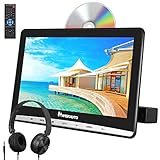 【DVD Player für Autofahrten mit Kopfhörer】Guter Reisebegleiter für Ihre Kinder bei längeren Autofahrten und Sie können sich auf das Fahren ohne Lärm konzentrieren. (Aufladen durch mitgeliefertes KFZ-Ladegerät, ohne Akku.)