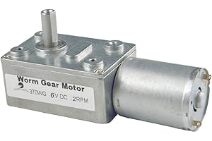CHANCS Selbstsichernder reversibler 370WG 6V DC 2RPM Schneckengetriebemotor für Heimwerkerteile