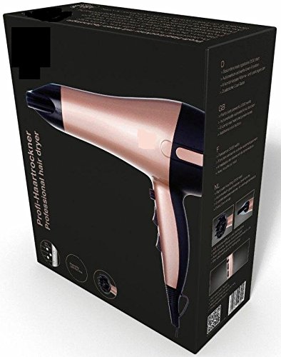 ThermoProtect Haartrockner / Föhn mit IONen Technologie, Haarföhn mit starken 2200W, Haare trocknen mit echter Kaltstufe, 2 Aufsätze ( Stylingdüse + Diffusor), rosegold - 4