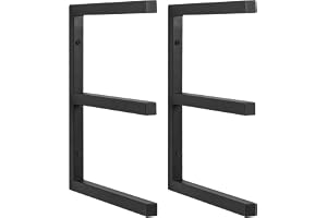 AKOZLIN Vägghylla 2 nivåer trä trä blandad metall exteriör, 2P
