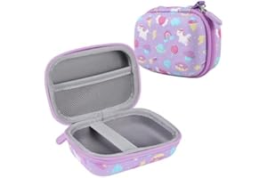 Leayjeen Kids Digital Camera Case, Compatible with Gofunly/Hangrui/Cocopa/GREENKINDER/YunLone/arnssien/Vavkasi,Christmas Birthday Gift Toys for Boys and Girls(Case Only) Purple Unicorn