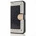 Produktbild Huawei P20 Lite Glitzer Hülle, Huawei P20 Lite Diamant Hülle, Kucosy Huawei P20 Lite Luxury Bling Glitzer Perle Strass Handyhülle Damen Mädchen Schutzhülle Sparkle PU Leder Handytasche Handy Tasche mit Magnet Kartenfächer und Standfunktion Folio Bookcase Weich TPU Innere Kratzfeste Handyhülle Umfassender Schutz Case Cover Handy hüllen für Huawei P20 Lite - Schwarz