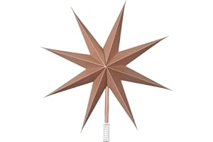 Broste Copenhagen Top Star 70080392 Paper Christmas Tree Topper Indian Tan 30 cm
