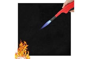 HRKVSK Feuerfeste Unterlage 50x50 cm, Hitzeschutzmatte, Hitzebeständig bis zu 982 °C Feuerschutzmatte, Feuerfeste Matte Hitzebeständige Wasserbeständige, Brandschutzmatte für Gasgrill Bodenschutz