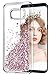 Produktbild Galaxy S8 Hülle, Wuloo Samsung S8 hülle glitzer Mode kreatives Design Fließende Flüssigkeit schwimmt Luxus Funkeln s8 Hülle samsung für Mädchen Kinder s8 hülle transparent (Rose Gold)