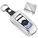 Produktbild First2savvv Silber- Aluminium Auto-Auto-Fern Schlüsselkasten-Halter-FOB-Abdeckung für BMW 3 4 5 6 7 Series BMW X3 X4 X5 X6 BMW M3 M4 M5 M6 GT3 GT5 + Reinigungstuch -CAR-YS-BMW-16G11