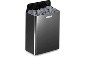 Harvia Holl's, Hardia Wall Black Black Hardia Modello 9.0kW Stufa Senza unità di Controllo, Fai-da-Te, cucine e bagni, Accessori Sauna, stufe, SN shs