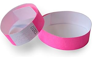 MPM MP - Tyvek Pulseras 100 unidades para Eventos, Color Rosa