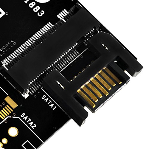SilverStone SST-ECM20 – PCI-E Erweiterungskarte 1x PCI-E x4 zu M.2 (NGFF) und 1x SATA zu M.2 - 5