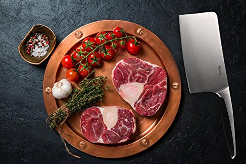 Deik Edelstahl Hackmesser, 180 mm Kochmesser, Messer mit ergonomischem Griff, Mehrzwecknutzung für Haus und Restaurant - 6