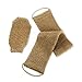 100% Natural Exfoliating Hemp Back Scrubber, Bath & Shower Body Brush Scrubber with Handle, Durable Machine Washable, Free Mitt