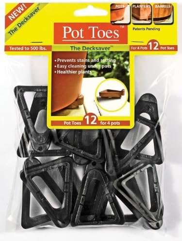 Bosmere Pot Toes, Black (Pack of 12)
