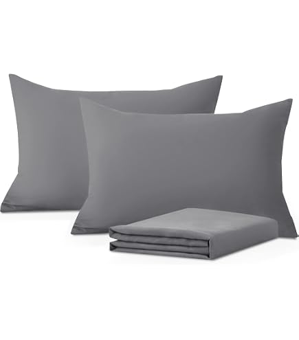 Comphy By Coop SoftSpa Pillowcase Set Of 2 – Queen Size, Dove Grey, Super Soft Double-Brushed Hotel Quality Pillowcases - View #4