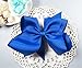 PrettyBoutique 6 Inches Girls Large Grosgrain Hair Bow Alligator Clip (Royal Blue)