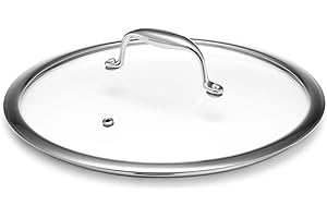HexClad Tempered Glass Lid, 10-Inch, Designed for HexClad Hybrid Cookware