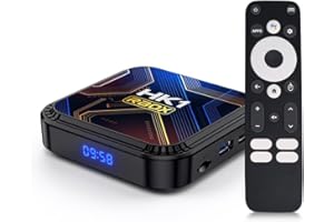 KRYOLITHM Android 13.0 TV Box, Smart TV box 4GB RAM 32GB RK3528 Quad-Core cortex-A53 Support HDR10+ 4K 2.4/5.0GHz Wi-Fi BT5.0 10/100M Ethernet HDMI 2.0 3.0, Controllo Remoto Vocale