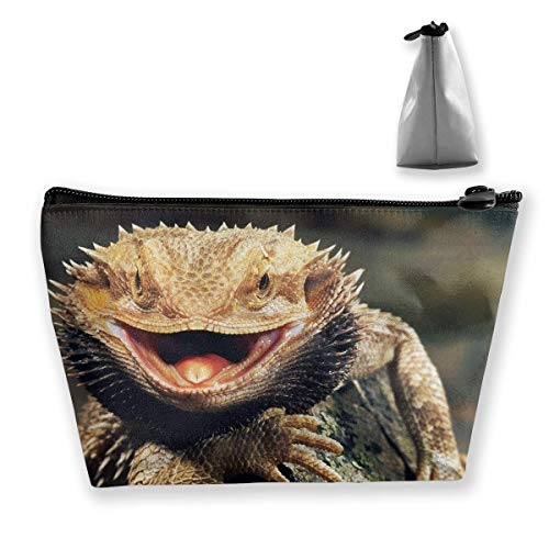 French Bulldog Wearing Glasses Cosmetic Bags Travel Toiletry Pouch Portable Trapezoidal Storage Pencil Holders