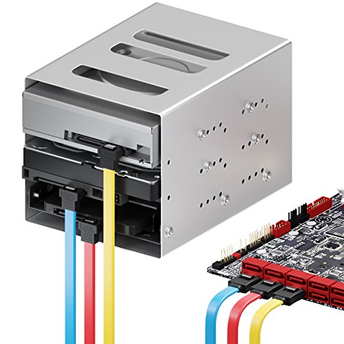 SET – 3x deleyCON [0,5m] S-ATA 3 Winkel-Kabel – PREMIUM SATA 3 HDD / SSD Datenkabel mit Clip – 1x Stecker gerade zu 1x Stecker 90° – Übertragungsraten bis zu 6 GBit/s – Länge: 50cm – Gelb/Rot/Blau - 5
