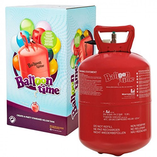Helium Ballongas 240 Liter XXL Einwegflasche für Ballons aus Latex oder Folienballons Lieferung von Haus der Herzen