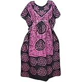 Indiatrendzs Free Size Cotton Kaftan Night Wear India Dress For Women (Chest : 56)