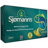 Sjomann's Y&uuml;ksek Omega 3 ve Vitamin D3 İ&ccedil;eren Takviye edici Gıda 30 &Ccedil;iğnenebilir Jel Tablet