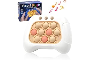 Jastown Konsola do gier Quick Push Bubbles,Przycisk Puzzle Pop Game,Anti-Stress Breakthrough Puzzle Game Machine,Zabawki sensoryczne Fidget dla autyzmu,Gra koordynacyjna Oko-Ręka (White)