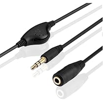 Adattatore Audio Prolunga 3.5mm Maschio A Femmina, Stereo TRS Con Dado Di Bloccaggio Per Montaggio A Pannello, Per Cuffie, Microfoni, Altoparlanti, DJ E Fai Da Te (0.15m)