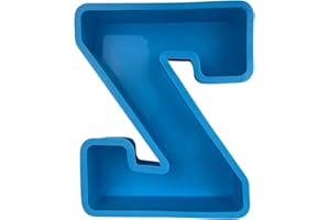 CMEILAU Molde grande de resina epoxi con alfabeto, molde de silicona con letras en inglés, moldes de fundición de letras del alfabeto 3D, molde de la A a la Z, molde de decoración para fiesta de cumpleaños