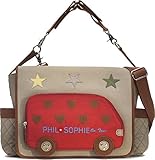  Phil + Sophie, cntmp, mujer bolso, bolso cambiador, Diaper Bags, Baby bolsillos, Buggy de bolsillos, 44 x 30,5 x 9 cm (B X H X T), color gris, talla One size
