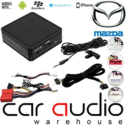 Mazda 3 5 6 CX-7 - Bluetooth Streaming iPhone - Smartphone - Android Aux In Music Interface &amp; Handsfree Calling Adaptor