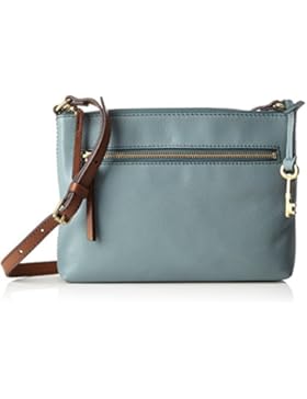 Fossil Damen Fiona Umhängetasche, Blau (Steel Blue), 17.78 x 17.78 x 24.13 cm