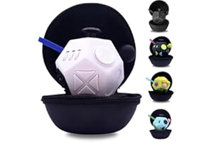 PILPOC theFube Fidget Cube Dodecagon 12 Sides - Premium Quality Fidget Cube Dice with Exclusive Carry Case, Durable, Relieve Stress and Anxiety, for ADD, ADHD, OCD (White & Mix)