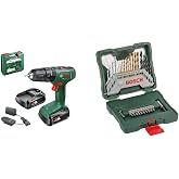 Bosch Home And Garden Easyimpact 18V-40 Ak&uuml;l&uuml; Darbeli Matkap &amp; X-Line 30 Par&ccedil;a Titanyum Karışık Aksesuar Seti