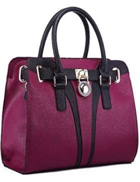 LeahWard® Damen Kunstleder Tote Handtaschen Groß Schultertasche Für Sie CW412