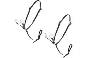 LeMieux Martingale en cuir avec boucles fonctionnelles jouet éducatif à partir de 8 ans Noir