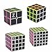 Produktbild HJXDtech- ZCUBE Neuer Zauberwürfel 2x2x2 3x3x3 4x4x4 5x5x5 Speed Racing Würfel mit Carbon Fiber Aufkleber (4 Pack Set)