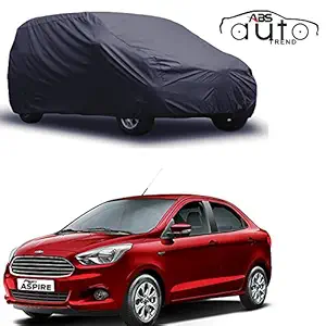 ABS AUTO TREND Dust Proof Indoor & Outdoor Car Body Cover Compatible with Ford Figo Aspire with Heavy Buckle Belt, Elastic Hem, Triple Stitched (with Protection Anti UV, Sun, Car Cover)