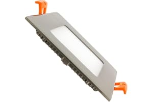 LEDKIA LIGHTING Dalle LED Downlight Spot Encastrable 6W Carrée Extra-Plate Coupe 105x105 mm Argentée Blanc neutre 4000K4000K