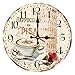 Produktbild Kaffee Muster Wanduhr/Digitale Quarzuhr, Retro Home Art dekorative Uhr, geeignet für Wohnzimmer, Schlafzimmer, Eingang (30 × 30 cm)