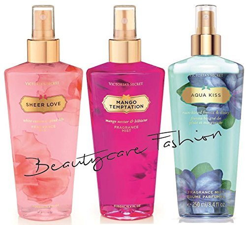 Victoria's Secret Sheer Love + Mango Temptation + Aqua Kiss Fragrance Body Mist 250ml x 3