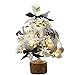 Produktbild Wokee 30 LED Mini Weihnachtsbaum,dekorierter Kunststoffbaum,PVC DIY Künstliche Beflockung,Weihnachten Fenster Dekor,35 × 25,Silber